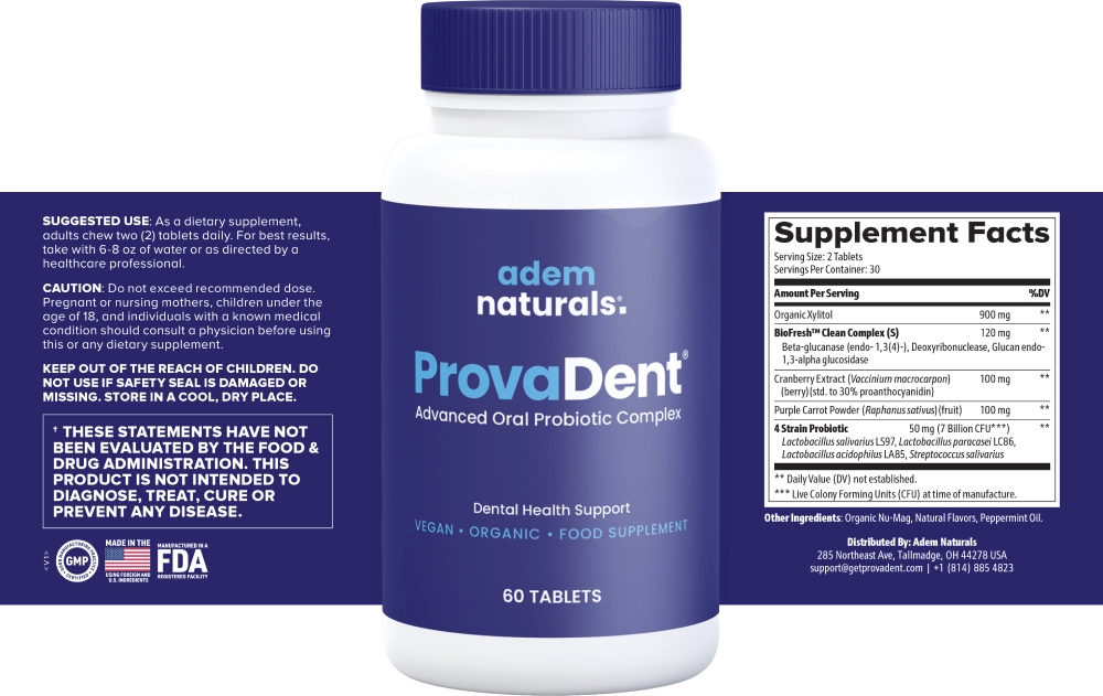 ProvaDent Supplement Facts